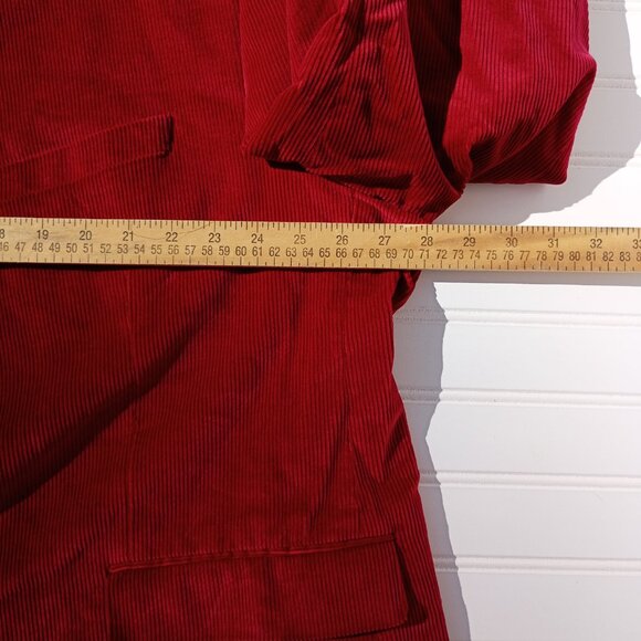 SADDLEBRED Jacket Mens 56R Sport Coat Red Corduroy 2 Button Christmas Blazer - Picture 14 of 16
